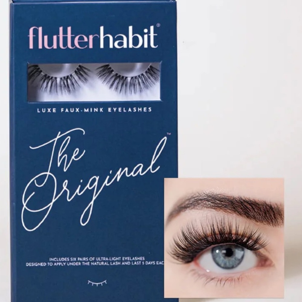Flutterhabit Luxe Faux-Mink Eyelashes - Black